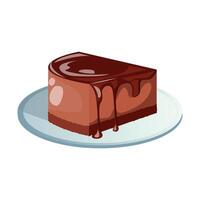 Schokolade Kuchen wie Süss Dessert vektor
