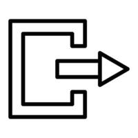 Ausloggen Linie Symbol Design vektor