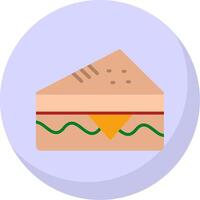 smörgås platt bubbla ikon vektor