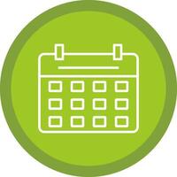 Kalender Linie multi Kreis Symbol vektor