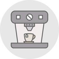 Kaffee Maschine Linie gefüllt Licht Symbol vektor