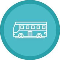turist buss linje mång cirkel ikon vektor