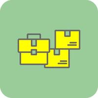 Geschäft Logistik gefüllt Gelb Symbol vektor