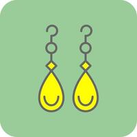 Ohrringe gefüllt Gelb Symbol vektor