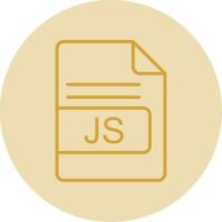 js Datei Format Linie Gelb Kreis Symbol vektor