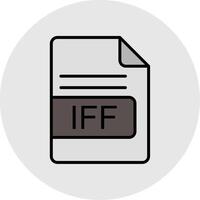 iff Datei Format Linie gefüllt Licht Symbol vektor