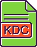 kdc fil formatera fylld design ikon vektor