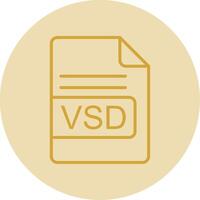 vsd Datei Format Linie Gelb Kreis Symbol vektor