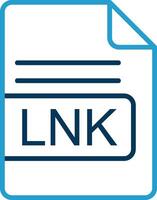 lnk Datei Format Linie Blau zwei Farbe Symbol vektor