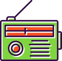 Radio gefüllt Design Symbol vektor