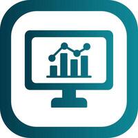 Statistiken Glyphe Gradient Ecke Symbol vektor