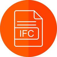 ifc fil formatera linje gul vit ikon vektor