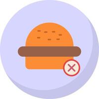Nein Burger eben Blase Symbol vektor