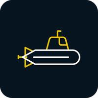 U-Boot Linie rot Kreis Symbol vektor