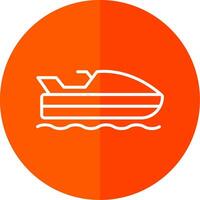 Jet Ski Linie rot Kreis Symbol vektor