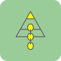 Verknüpfung Pyramide gefüllt Gelb Symbol vektor