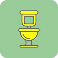 Toilette gefüllt Gelb Symbol vektor