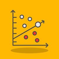 streuen Graph gefüllt Schatten Symbol vektor