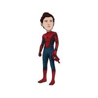 Spiderman-Vektor-Illustration großer Kopf Art vektor