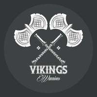 vikings warriors tryckt t-shirt mall vektor