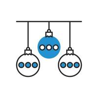 god jul bollar hängande dekoration vektor