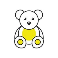 süßes kleines Bären-Teddy-Spielzeug vektor