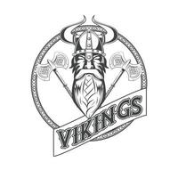 vikings warriors tryckt t-shirt mall vektor