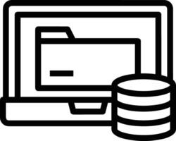 lagring data ikon symbol bild för databas illustration vektor