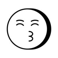 küssen Emoji Design, bereit zu verwenden Symbol vektor