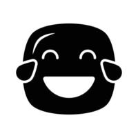 ein essbar Symbol von Lachen Emoji, einfach zu verwenden und herunterladen vektor