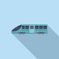 trafik tåg ikon platt . ny modern transport vektor