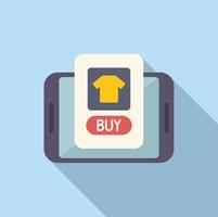 Tablette online Einkaufen Symbol eben . Internet Verkauf vektor