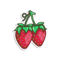 Hand zeichnen Erdbeere Obst Illustration Kunst vektor