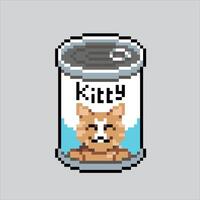 Pixel Kunst Illustration Haustier Lebensmittel. pixelig Katze Hund Lebensmittel. Katze Hund Haustier Essen pixelig zum das Pixel Kunst Spiel und Symbol zum Webseite und Spiel. alt Schule retro. vektor