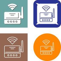 WLAN-Router-Icon-Design vektor