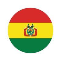 Runde Flagge von Bolivien vektor