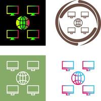 einzigartig Unternehmen Netzwerk Symbol vektor