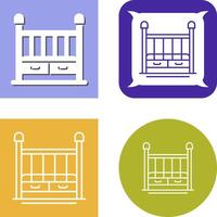 Babybett-Icon-Design vektor