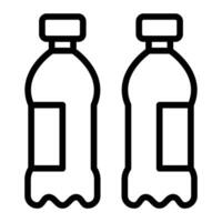 zwei Flaschen Vektor Linie Symbol Design