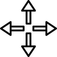 riktnings pilar linje ikon design vektor
