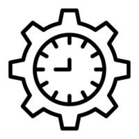 effizient Zeit Vektor Linie Symbol Design