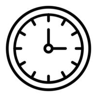 runden Uhr Vektor Linie Symbol Design