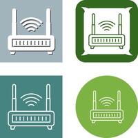 WLAN-Router-Icon-Design vektor