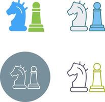 Schachfiguren-Icon-Design vektor