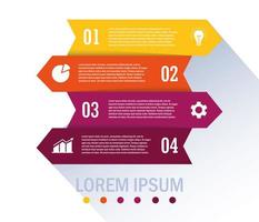 isolierter Workflow und Infografik-Design vektor