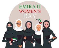 Emirat Women Day Poster mit Frauengruppe vektor