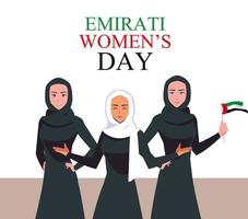 Emirat Women Day Poster mit Frauengruppe vektor