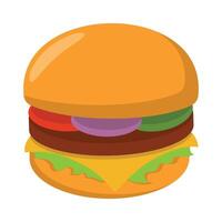 platt burger illustration vektor