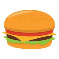 platt burger illustration vektor