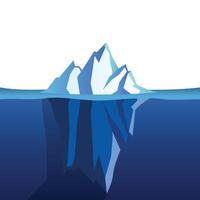 Eisberg schwebend auf Wasser vektor